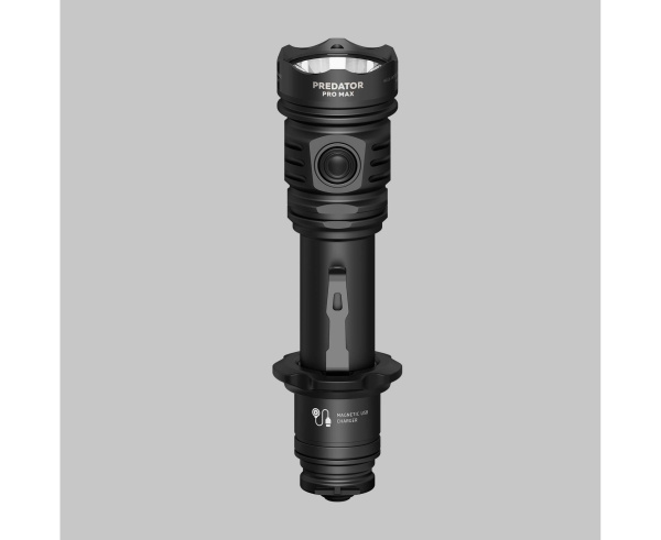 Фонарь тактический Predator Pro MAX (Black; Холодный; 3000Lm; акк21700-5000mAh)
